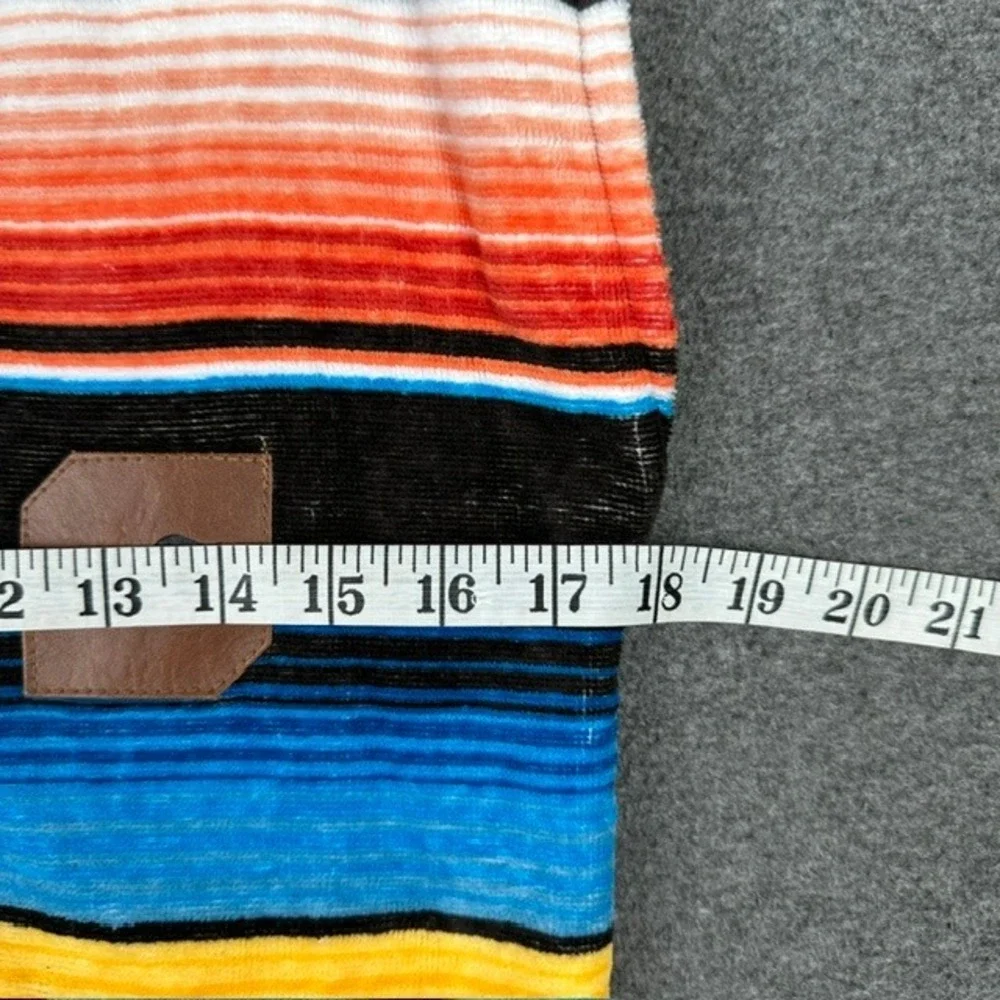 Slowtide Kids Hooded Changing Poncho Towel Serape Stripe Multicolor Cotton Terry